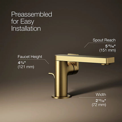 Kohler Composed Single-handle bathroom sink faucet with Lever handle, 1.2 gpm K-73167-4-2MB - Plumbing Market