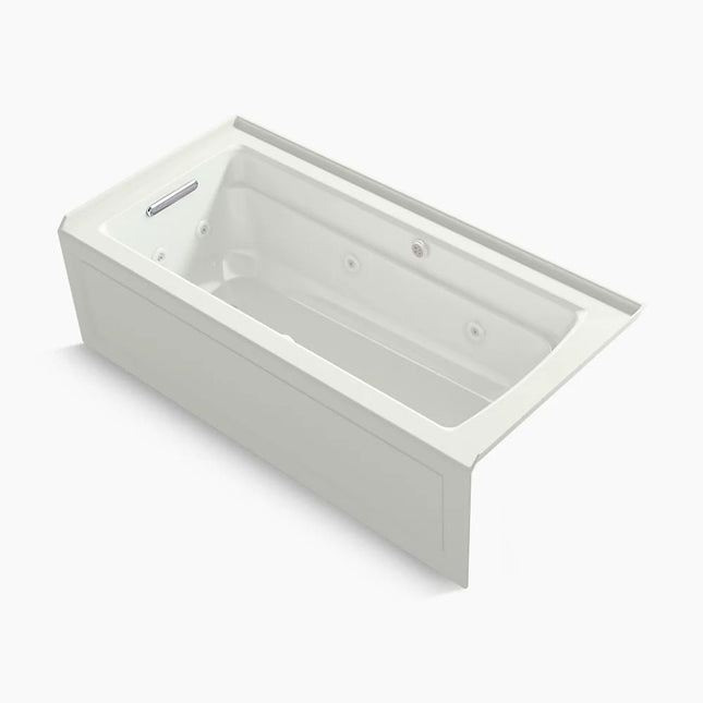 Kohler Archer 66" x 32" alcove Heated BubbleMassage air bath and whirlpool, left drain K-1949-XGHLA-NY - Plumbing Market