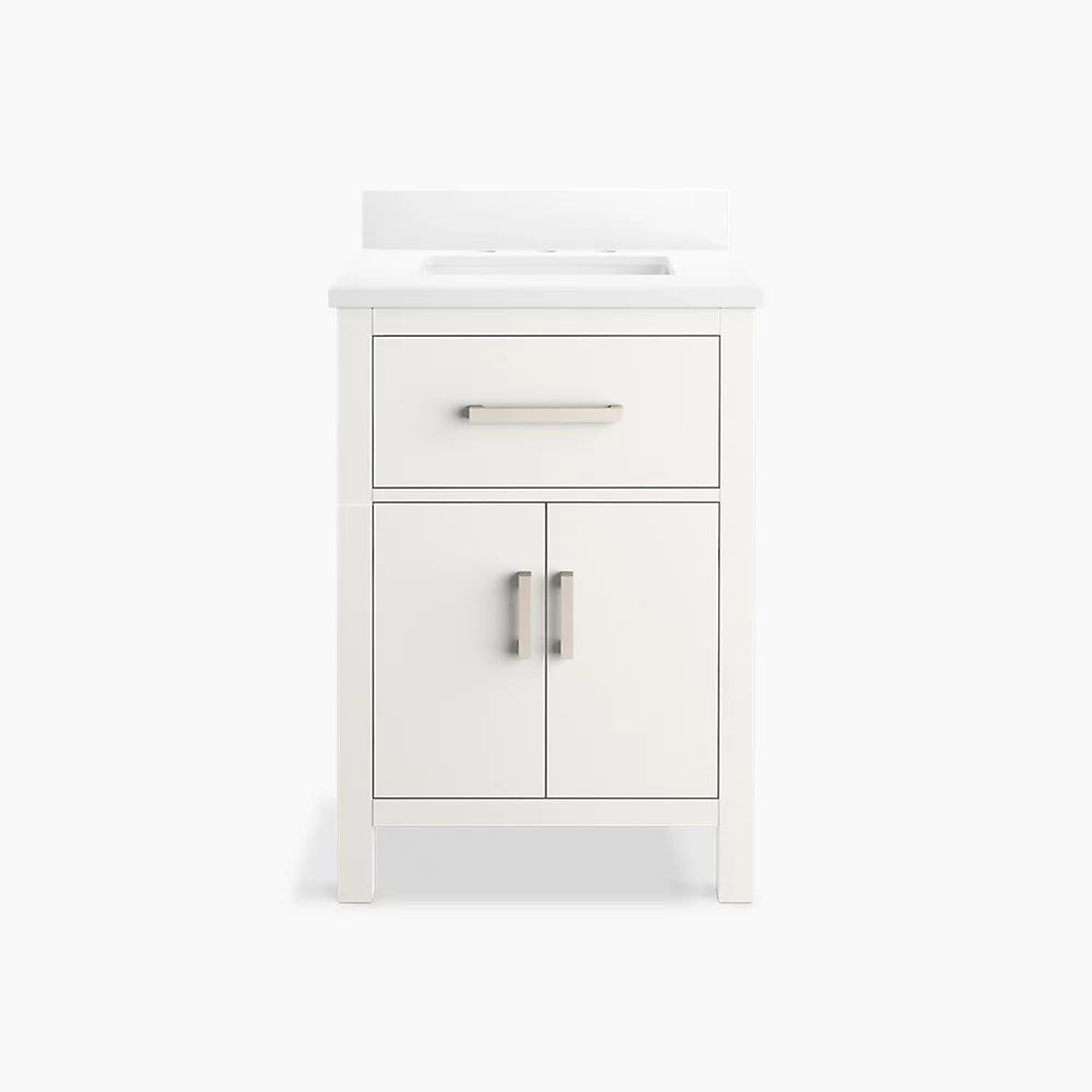 Kohler Kresla 24" bathroom vanity cabinet with sink and quartz top K-40637-BD1-0 - Plumbing Market