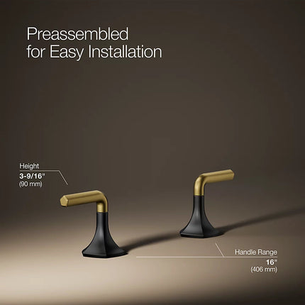 Kohler Occasion Lever bathroom sink faucet handles K-27010-4-BMB - Plumbing Market