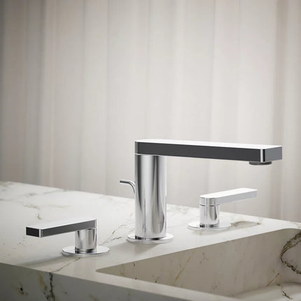 Kohler Composed Widespread bathroom sink faucet with Lever handles, 1.2 gpm K-73060-4-CP - Plumbing Market