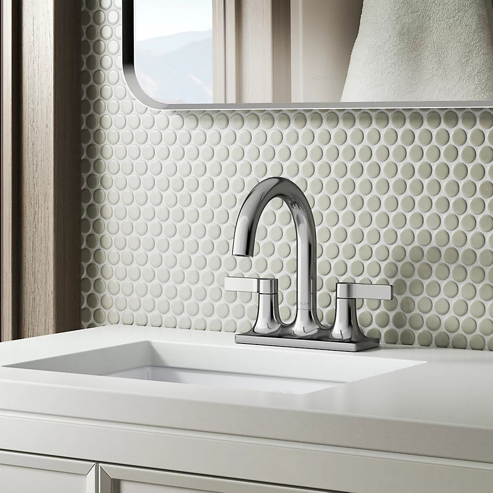 Kohler Venza Centerset bathroom sink faucet, 1.2 gpm K-28124-4-CP - Plumbing Market