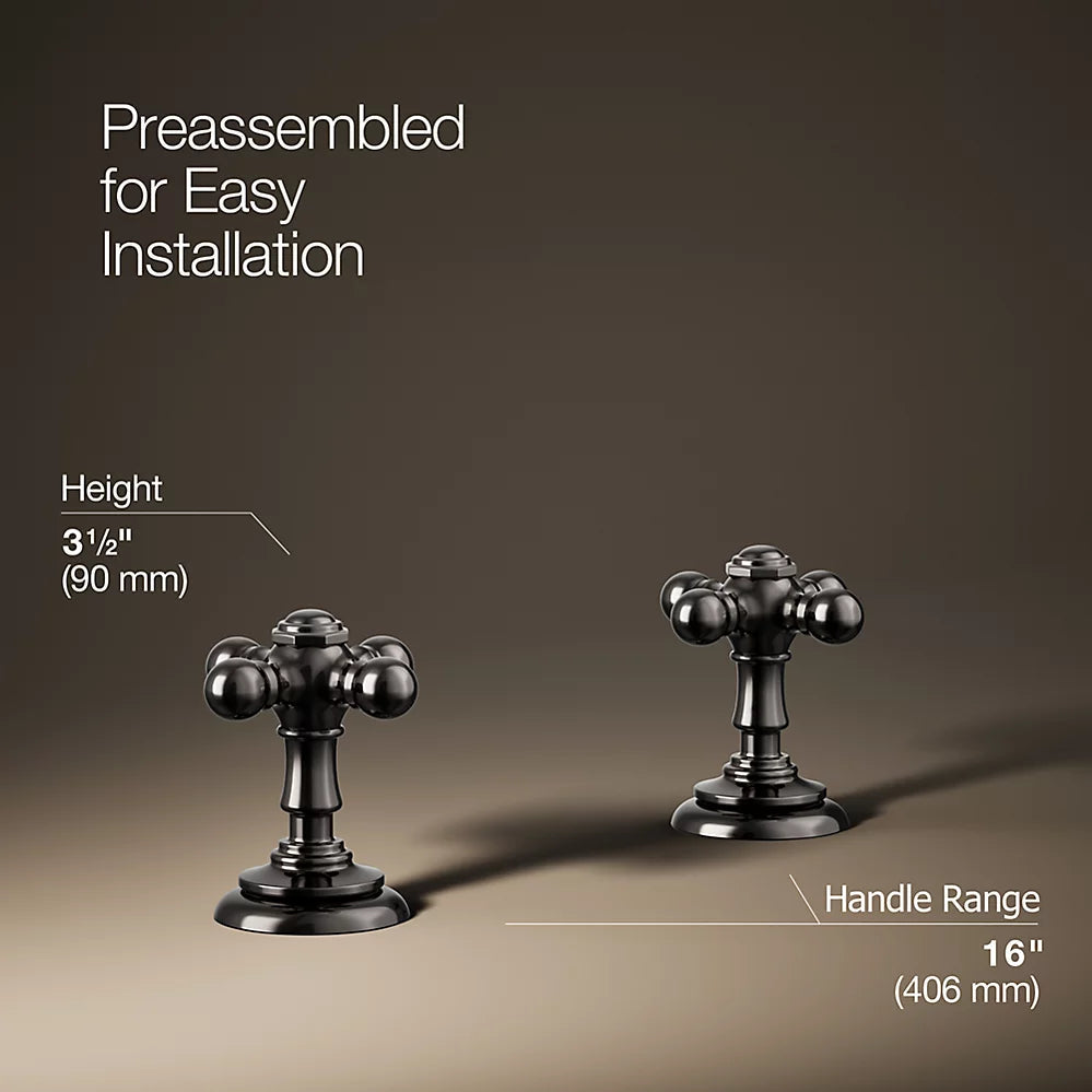 Kohler Artifacts Cross bathroom sink faucet handles K-98068-3-TT - Plumbing Market