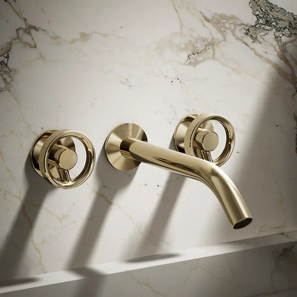 Kohler Components Wall-mount bathroom sink faucet Industrial handle trim K-T77981-9-AF - Plumbing Market