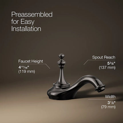 Kohler Artifacts with Tea design Bathroom sink faucet spout with Tea design, 1.2 gpm K-72758-TT - Plumbing Market