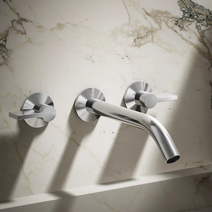 Kohler Components Wall-mount bathroom sink faucet spout with Tube design, 1.2 gpm K-T23890-CP - Plumbing Market