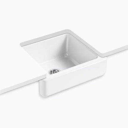 Kohler Whitehaven 23-1/2" undermount single-bowl farmhouse kitchen sink K-5664-0 - Plumbing Market