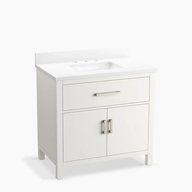 Kohler Kresla 36" bathroom vanity cabinet with sink and quartz top K-40639-BD1-0 - Plumbing Market