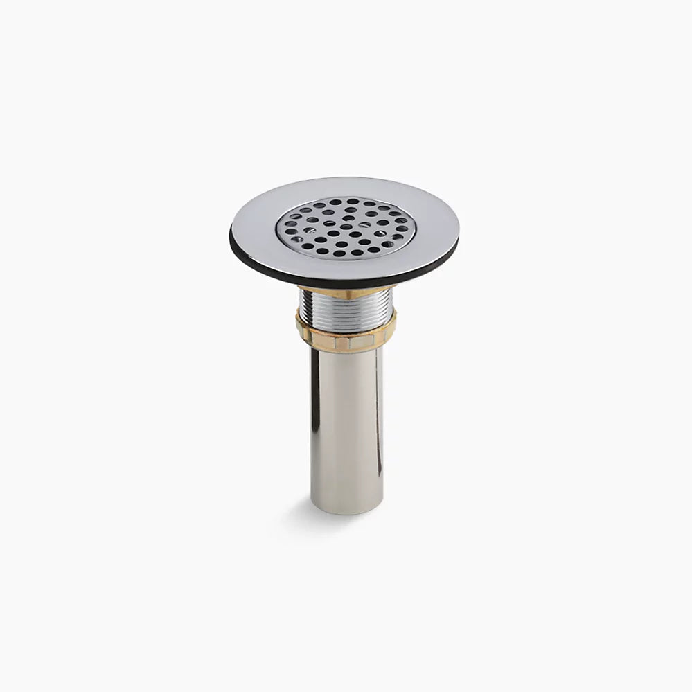 Kohler Brass sink drain and strainer with tailpiece for 3-1/2" to 4" outlet K-8807-CP - Plumbing Market