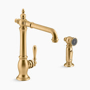 Kohler Artifacts Single-handle kitchen sink faucet with side sprayer K-99265-2MB - Plumbing Market