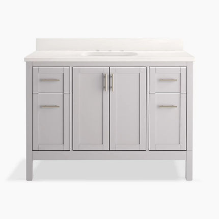 Kohler Hadron 48" bathroom vanity cabinet with sink and quartz top K-39606-ASB-AGA - Plumbing Market