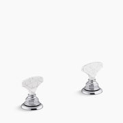 Kohler Artifacts Howlite T-handle bathroom sink faucet handles K-98068-6HWL-CP - Plumbing Market