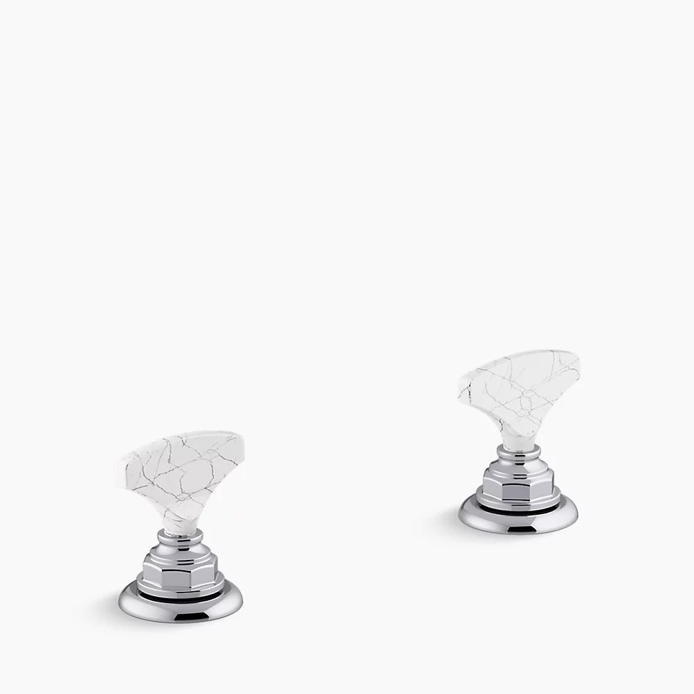 Kohler Artifacts Howlite T-handle bathroom sink faucet handles K-98068-6HWL-CP - Plumbing Market