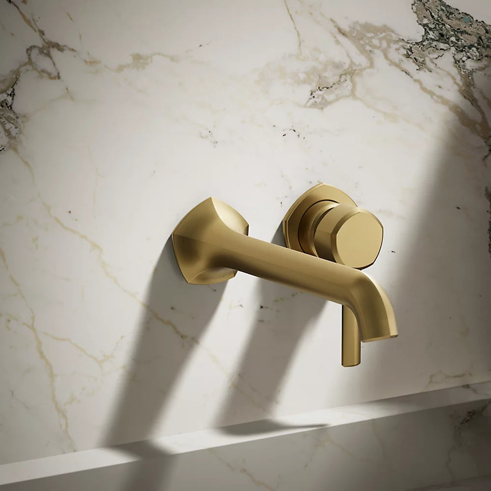 Kohler Occasion Wall-mount bathroom sink faucet spout with Straight design, 1.2 gpm K-T27011-ND-2MB - Plumbing Market