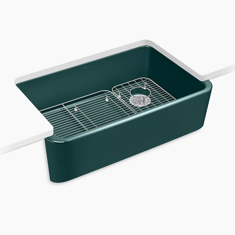 Kohler Ironridge 34" undermount single-bowl farmhouse kitchen sink K-24268-17 - Plumbing Market