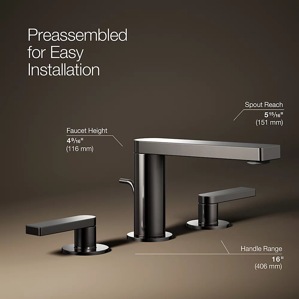 Kohler Composed Widespread bathroom sink faucet with Lever handles, 1.2 gpm K-73060-4-TT - Plumbing Market