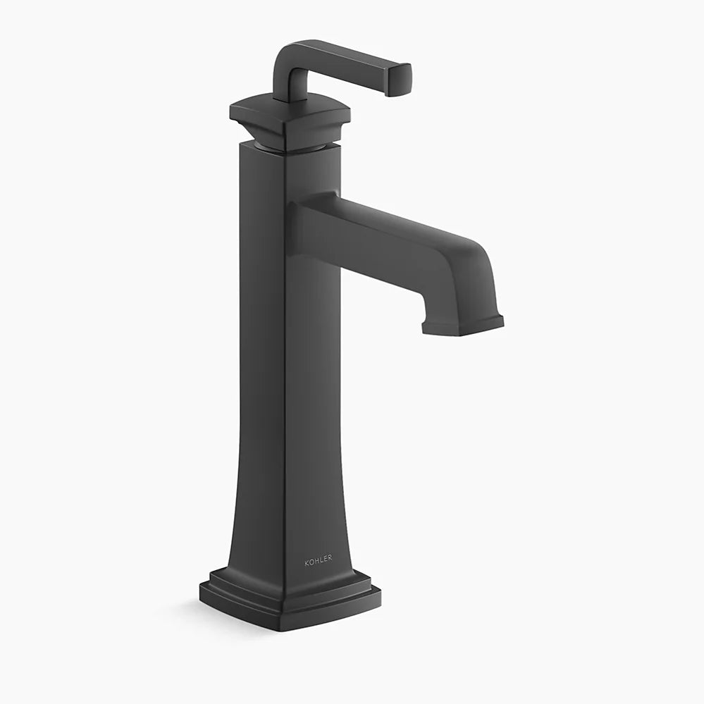 Kohler Riff Tall single-handle bathroom sink faucet, 0.5 gpm K-26430-4N-BL - Plumbing Market