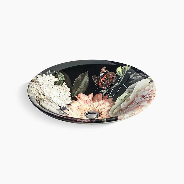 Kohler Dutchmaster Blush Floral Round Lav 30333-DM1-0 - Plumbing Market