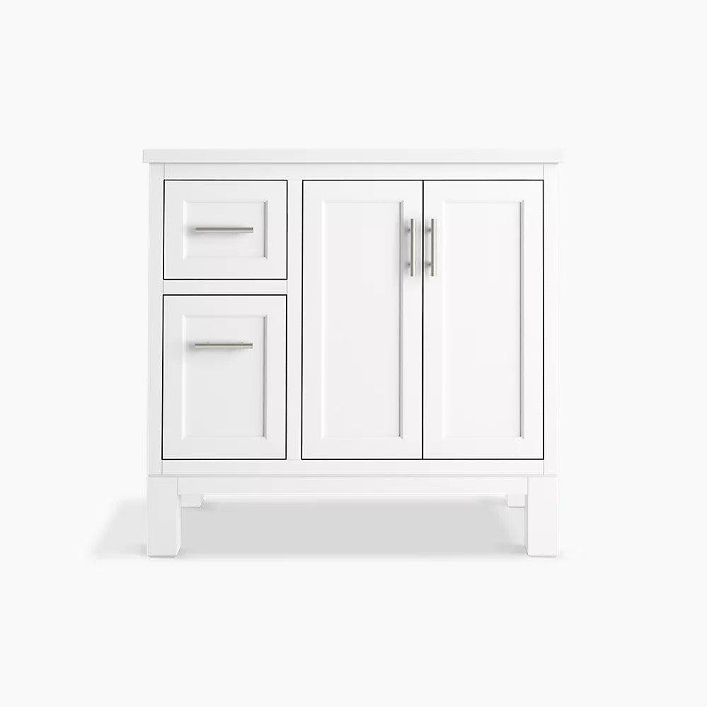 Kohler Quo 36" bathroom vanity cabinet with sink and quartz top K-31244-ASB-0 - Plumbing Market