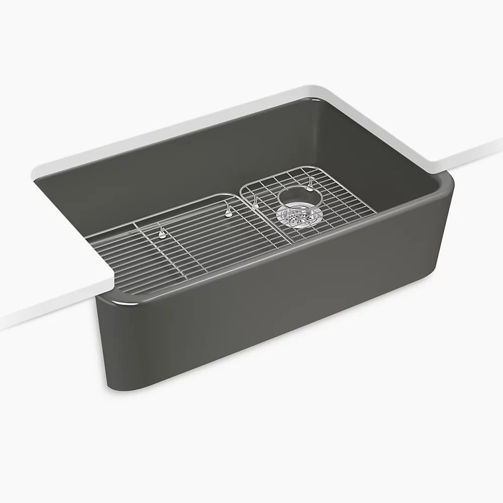 Kohler Ironridge 34" undermount single-bowl farmhouse kitchen sink K-24268-58 - Plumbing Market