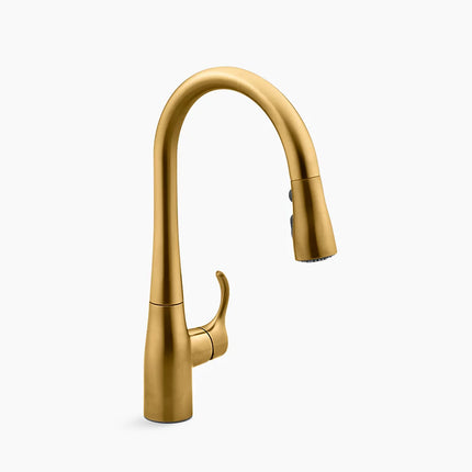 Kohler Simplice Compact pull-down kitchen sink faucet with three-function sprayhead K-597-2MB - Plumbing Market