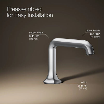 Kohler Occasion Bathroom sink faucet spout with Straight design, 1.2 gpm K-27009-CP - Plumbing Market