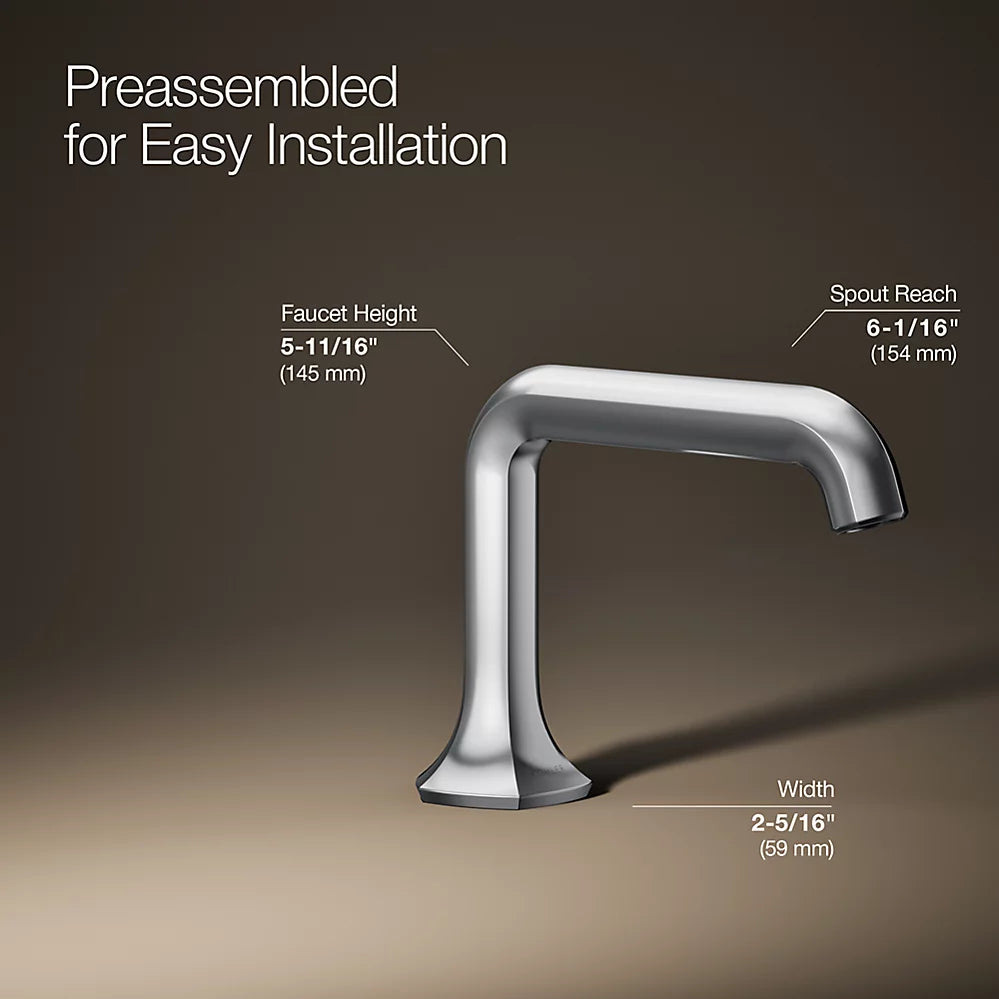 Kohler Occasion Bathroom sink faucet spout with Straight design, 1.2 gpm K-27009-CP - Plumbing Market