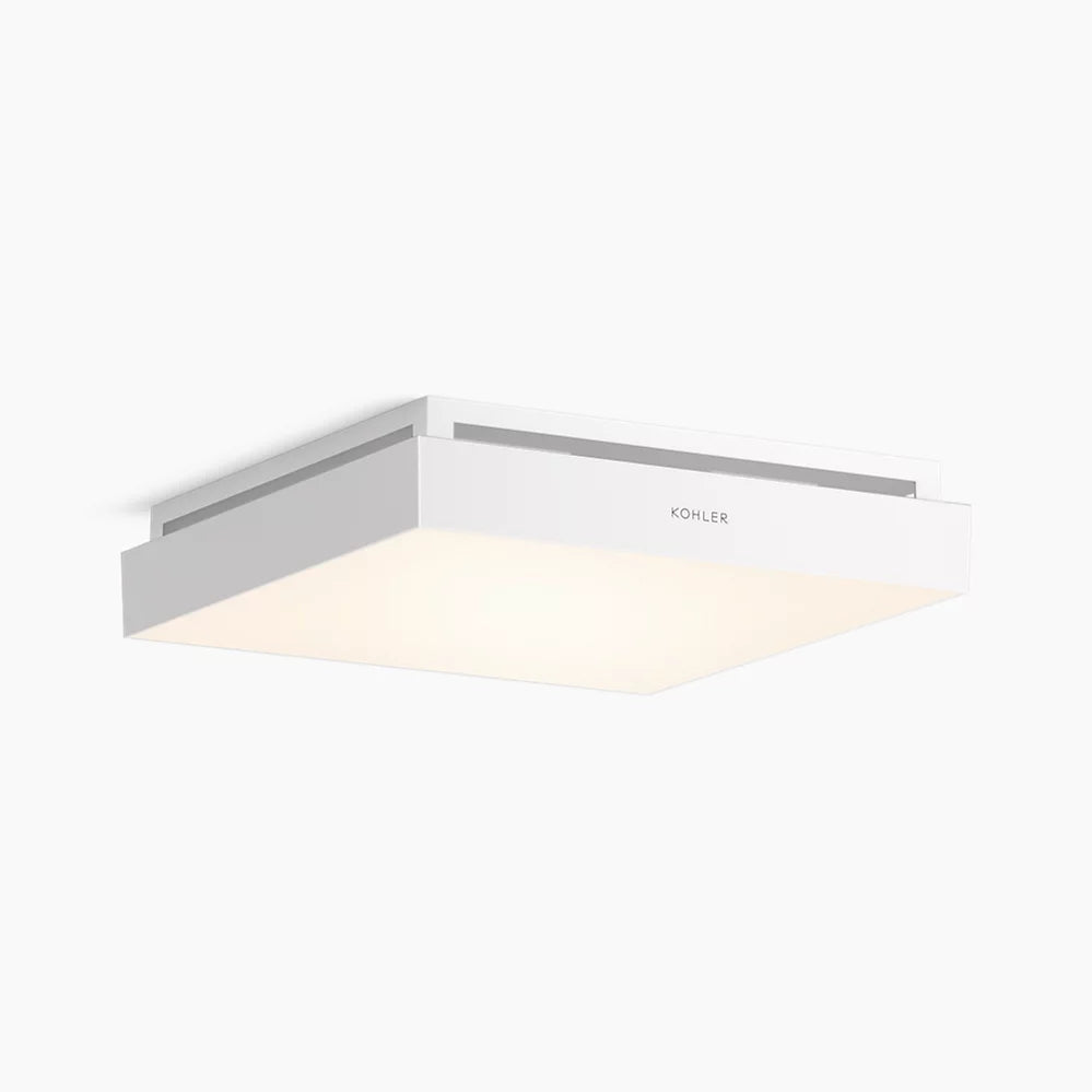 Kohler Atmo 13-7/8" x 13-7/8" bathroom exhaust fan with light K-34455-NA - Plumbing Market
