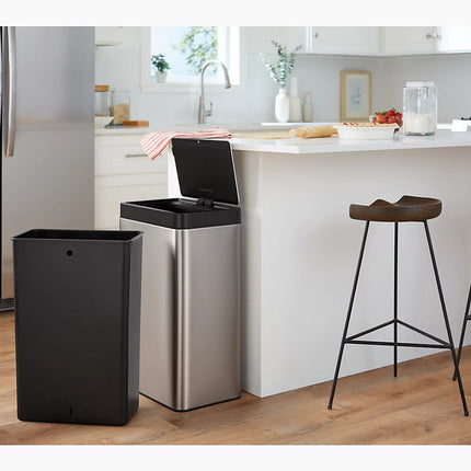 Kohler 13-gallon touchless stainless steel trash can K-23825-BST - Plumbing Market