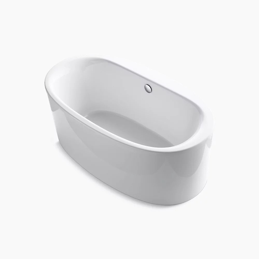 Kohler Sunstruck 65-1/2" x 35-1/2" freestanding bath, straight shroud K-6368-0 - Plumbing Market
