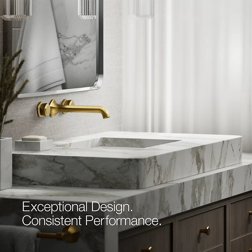 Kohler Occasion Wall-mount bathroom sink faucet Knob handle trim, 1.2 gpm K-T27013-9-2MB - Plumbing Market
