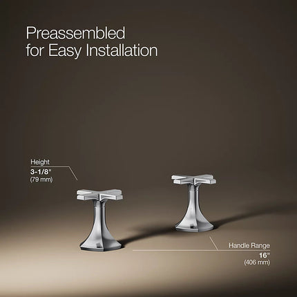 Kohler Occasion Cross bathroom sink faucet handles K-27010-3-CP - Plumbing Market