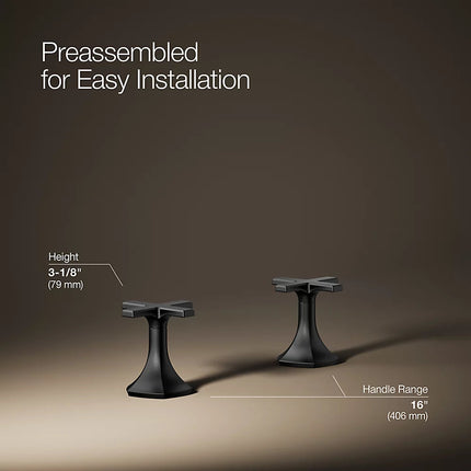 Kohler Occasion Cross bathroom sink faucet handles K-27010-3-BL - Plumbing Market