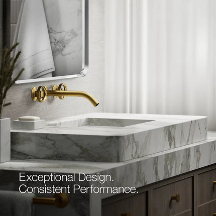 Kohler Components Wall-mount bathroom sink faucet Industrial handle trim K-T77981-9-2MB - Plumbing Market