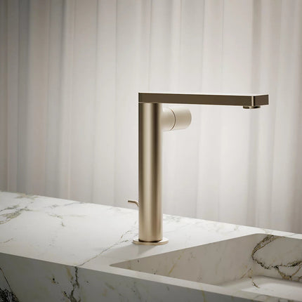 Kohler Composed Tall single-handle bathroom sink faucet with Cylindrical handle, 1.2 gpm K-73159-7-BV - Plumbing Market