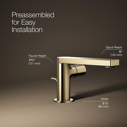 Kohler Composed Single-handle bathroom sink faucet with Cylindrical handle, 1.2 gpm K-73050-7-AF - Plumbing Market