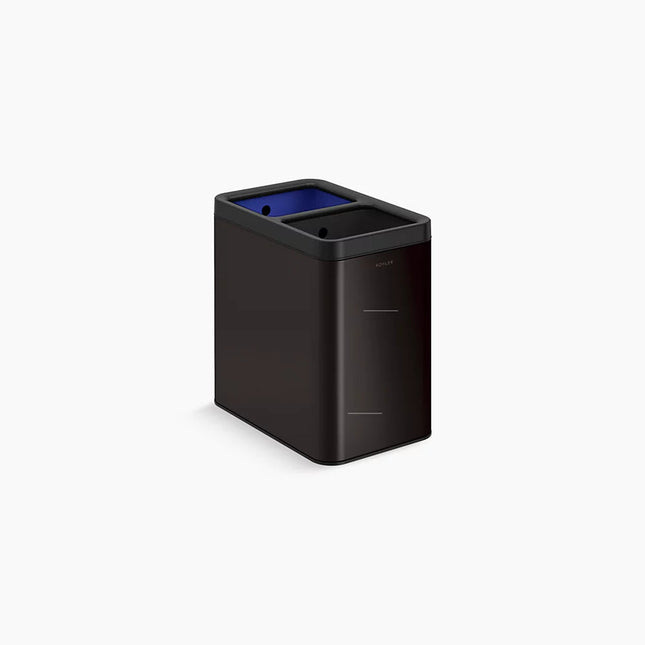 Kohler 22-liter dual-compartment open-top trash can K-31315-BST - Plumbing Market