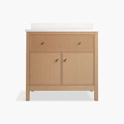 Kohler Malin by Studio McGee 36" bathroom vanity cabinet with sink and quartz top K-35020-SWK - Plumbing Market