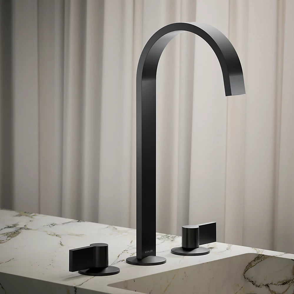 Kohler Components Bathroom sink faucet spout with Ribbon design, 1.2 gpm K-77966-BL - Plumbing Market