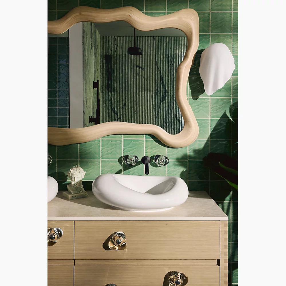 Kohler Landshapes by Daniel Arsham Wall-mount bathroom sink faucet handle trim K-T77981-CLG-2MB - Plumbing Market