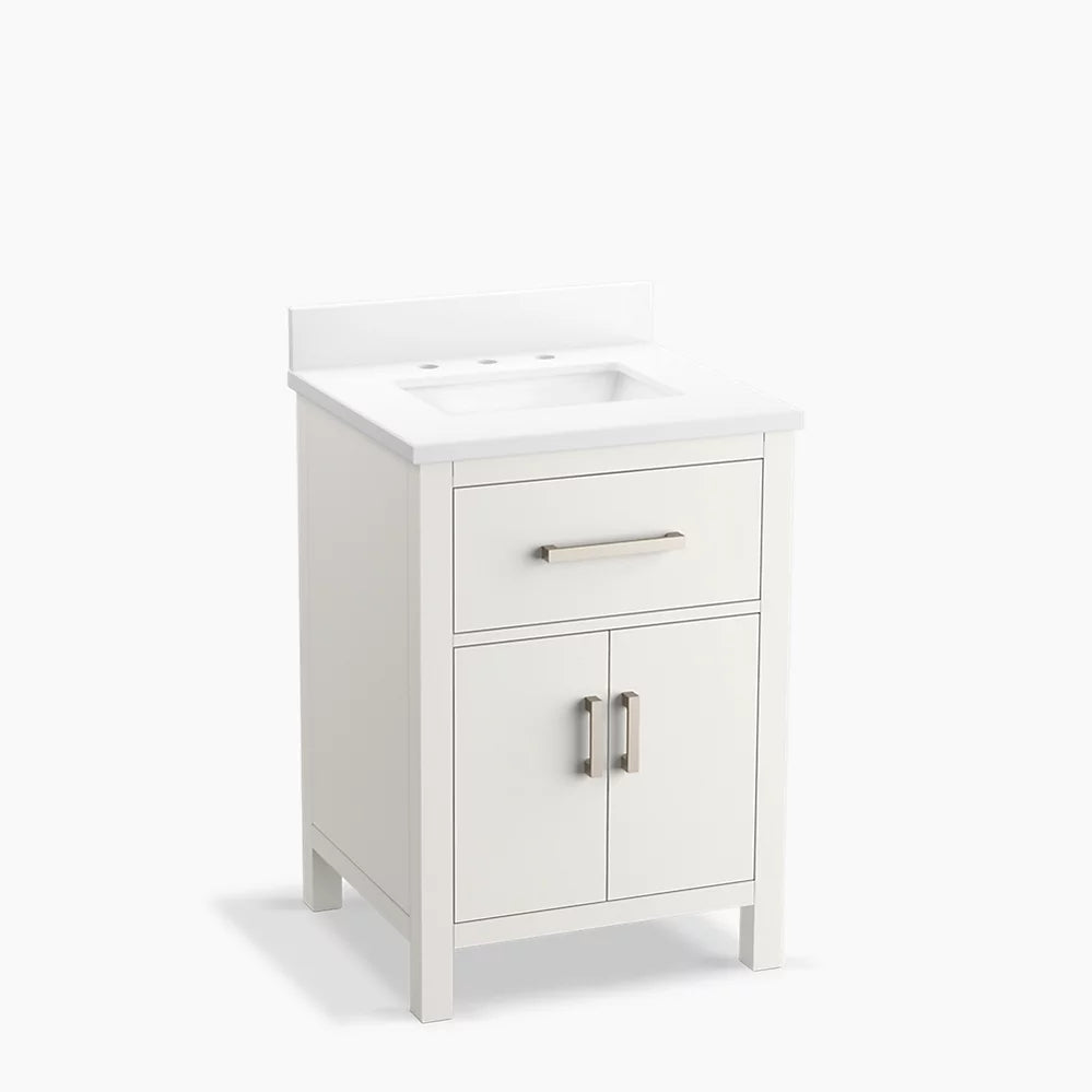 Kohler Kresla 24" bathroom vanity cabinet with sink and quartz top K-40637-BD1-0 - Plumbing Market