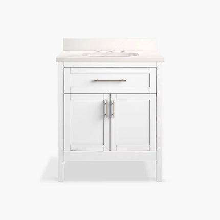 Kohler Hadron 30" bathroom vanity cabinet with sink and quartz top K-39604-ASB-0 - Plumbing Market