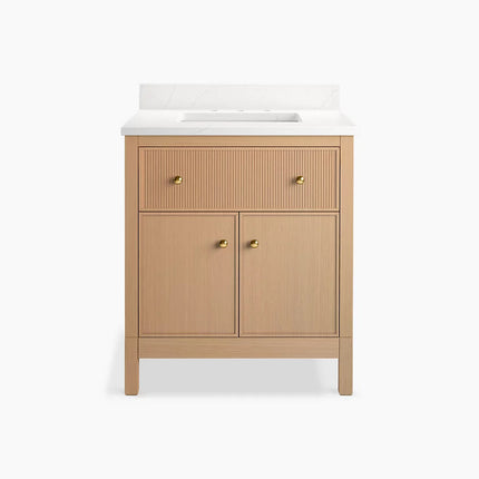 Kohler Malin by Studio McGee 30" bathroom vanity cabinet with sink and quartz top K-35019-SWK - Plumbing Market