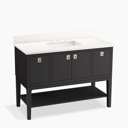 Kohler Seagrove by Studio McGee 48" bathroom vanity cabinet with sink and quartz top K-35027-DWG - Plumbing Market