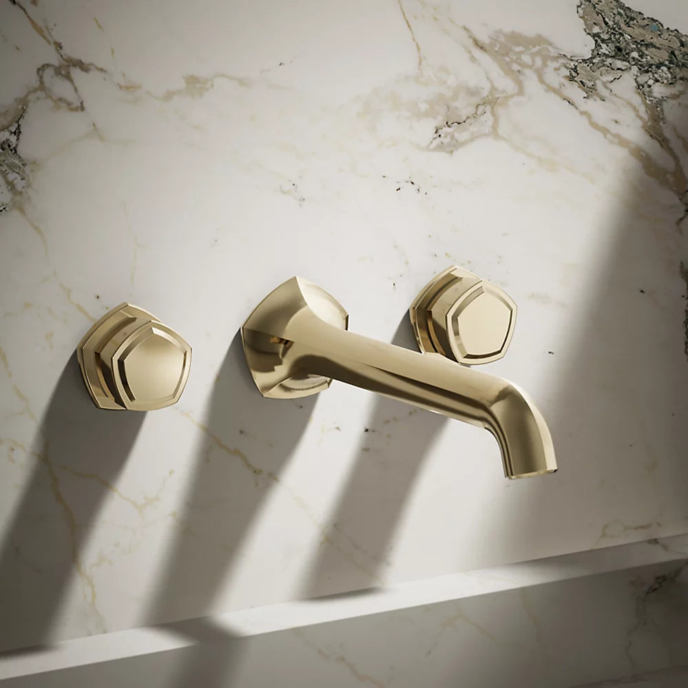 Kohler Occasion Wall-mount bathroom sink faucet Knob handle trim, 1.2 gpm K-T27013-9-AF - Plumbing Market