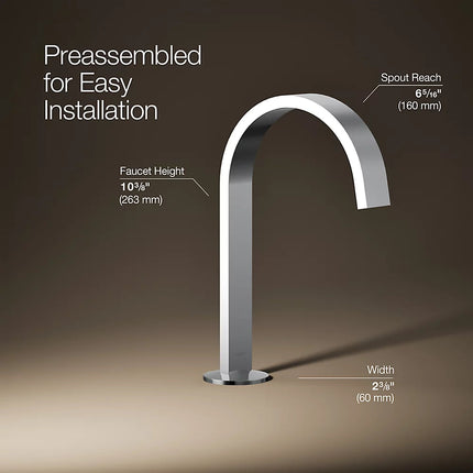Kohler Components Bathroom sink faucet spout with Ribbon design, 1.2 gpm K-77968-CP - Plumbing Market