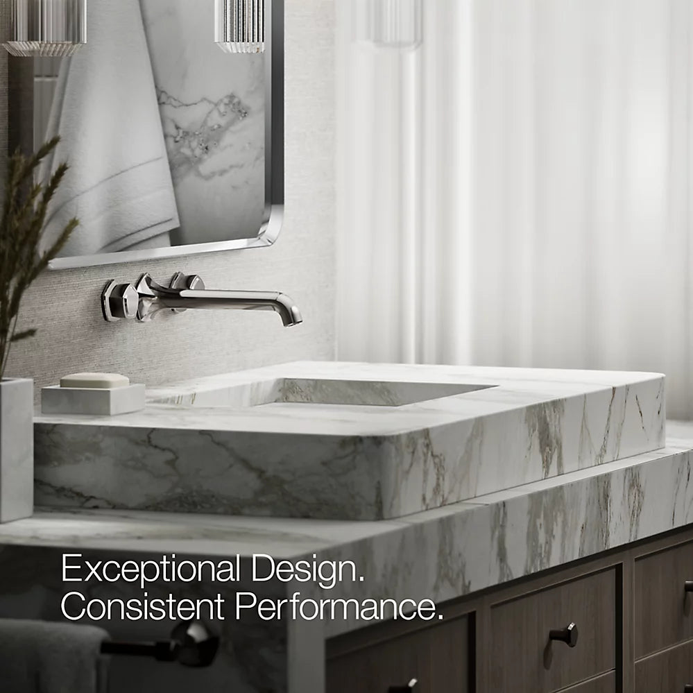Kohler Occasion Wall-mount bathroom sink faucet Knob handle trim, 1.2 gpm K-T27013-9-TT - Plumbing Market