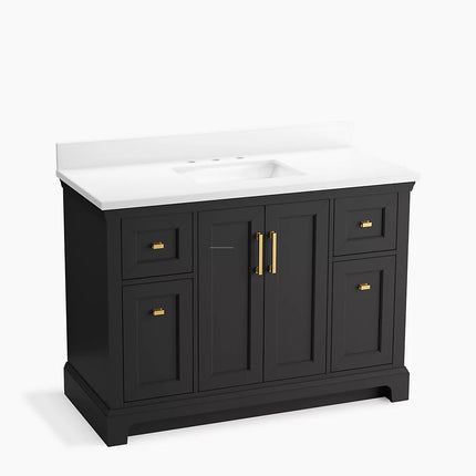 Kohler Charlemont 48" bathroom vanity cabinet with sink and quartz top K-29262-BD1-DWG - Plumbing Market