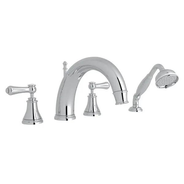 Georgian Era™ 4-Hole Deck Mount Tub Filler With C-Spout - Plumbing Market