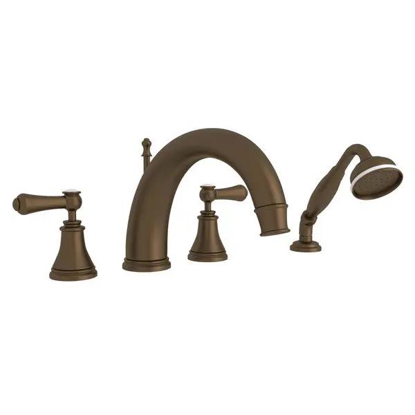 Georgian Era™ 4-Hole Deck Mount Tub Filler With C-Spout - Plumbing Market